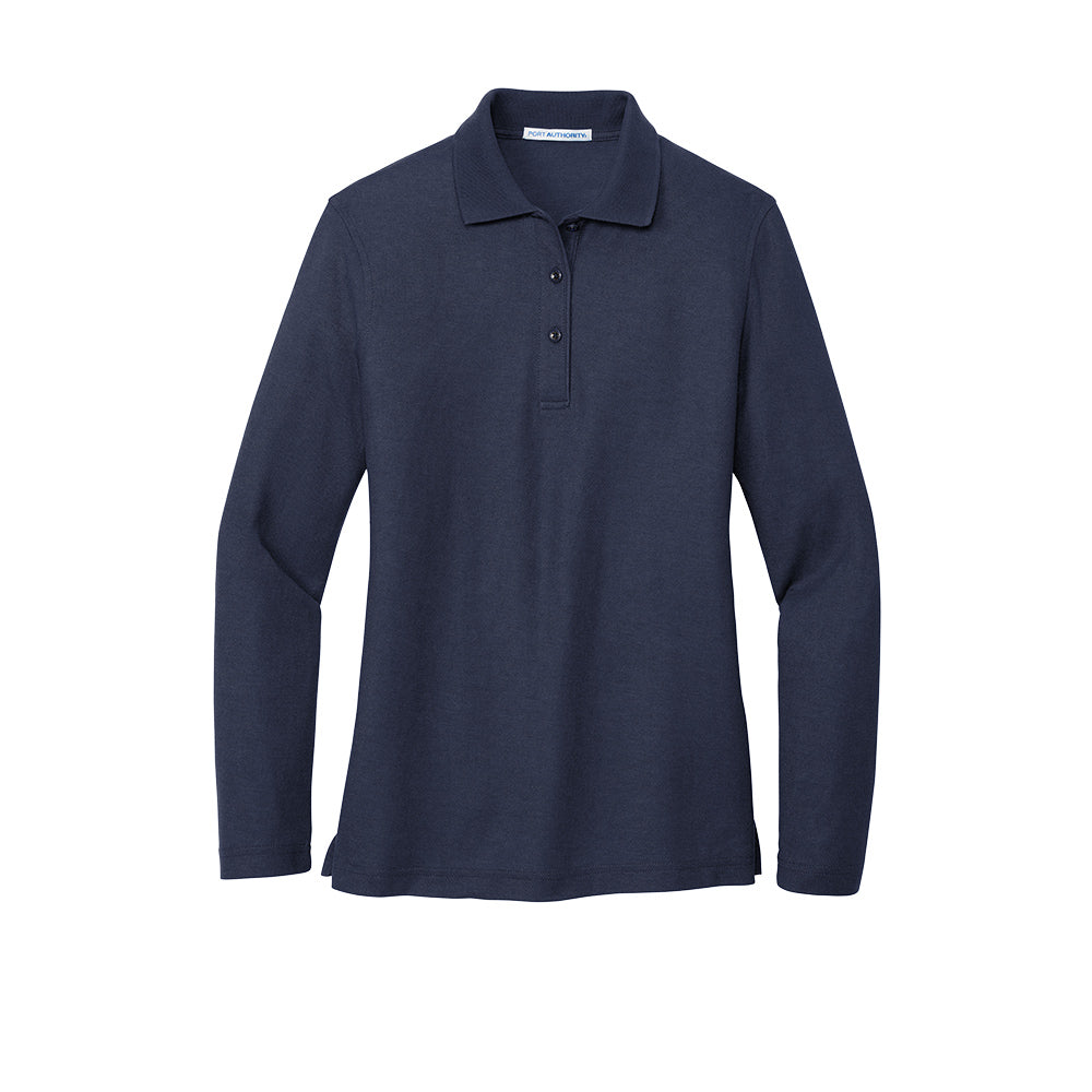 Ladies Long Sleeve Cotton Polo