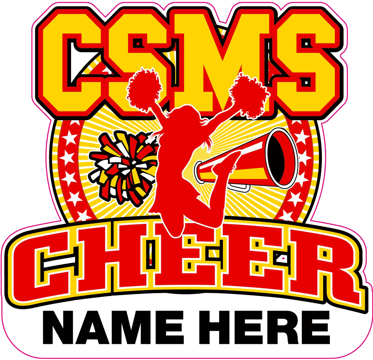 CSMS Cheer Sticker (PERSONALIZED)