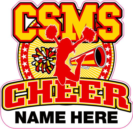 CSMS Cheer Sticker (PERSONALIZED)