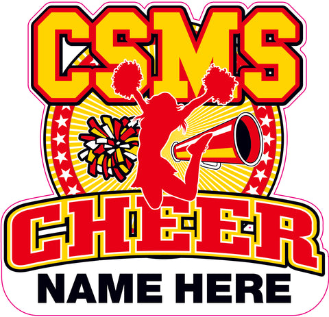 CSMS Cheer Sticker (PERSONALIZED)