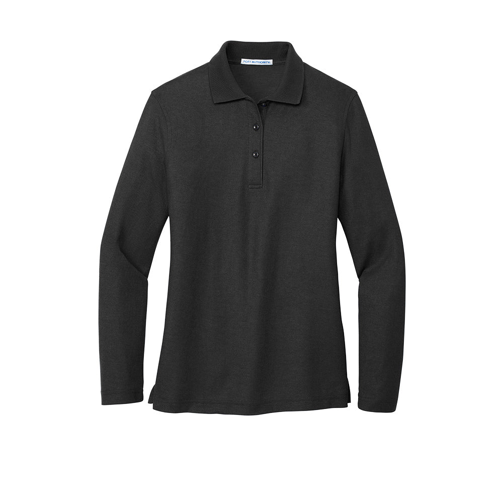 Ladies Long Sleeve Cotton Polo