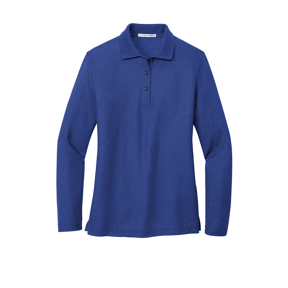 Ladies Long Sleeve Cotton Polo