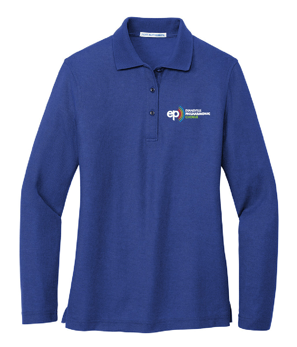 Ladies Long Sleeve Cotton Polo