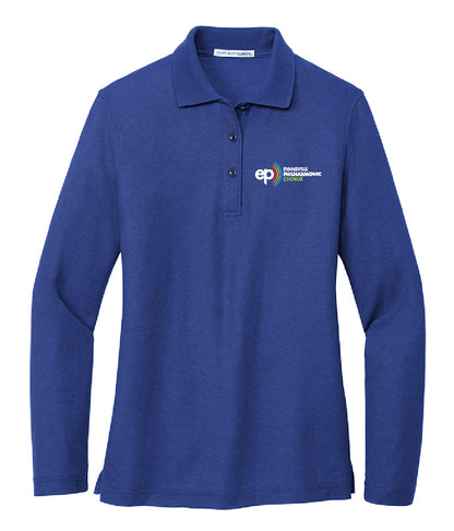 Ladies Long Sleeve Cotton Polo