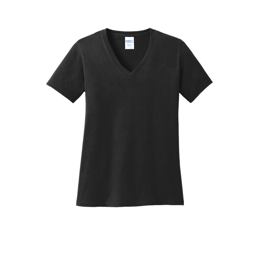 Ladies V-Neck Cotton Tee