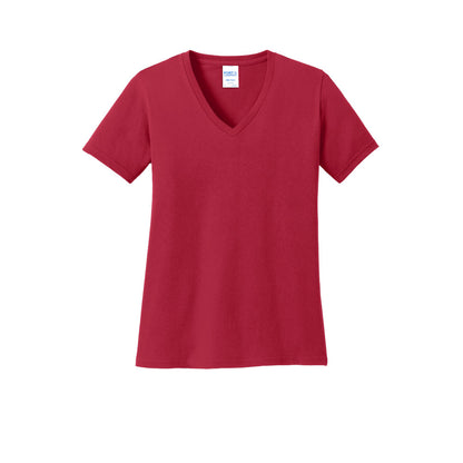 Ladies V-Neck Cotton Tee