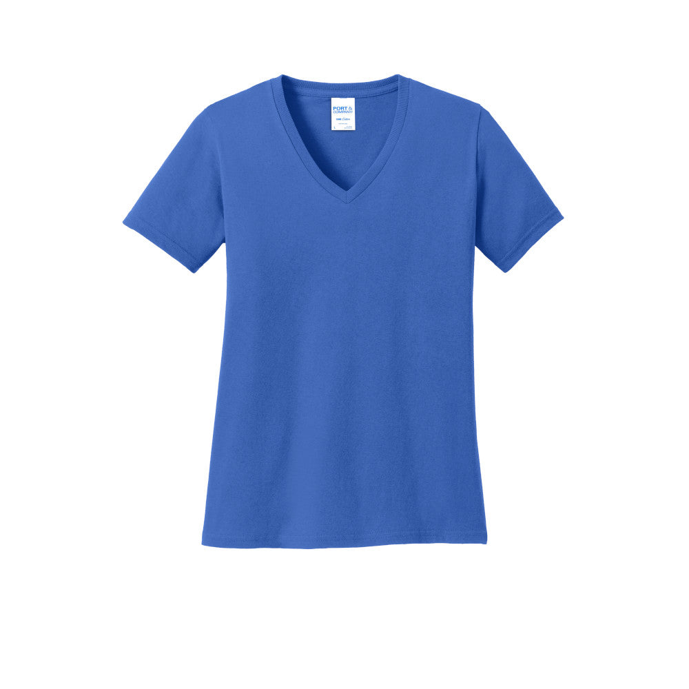 Ladies V-Neck Cotton Tee