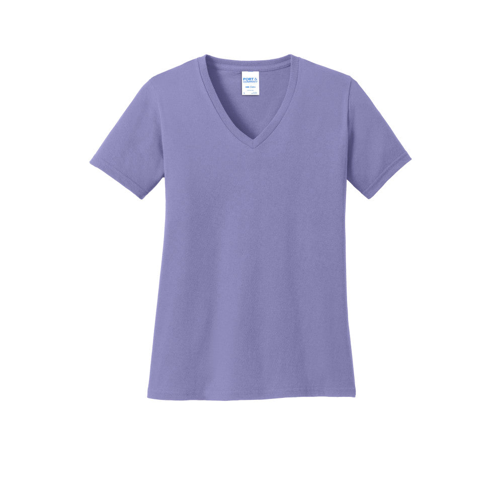 Ladies V-Neck Cotton Tee