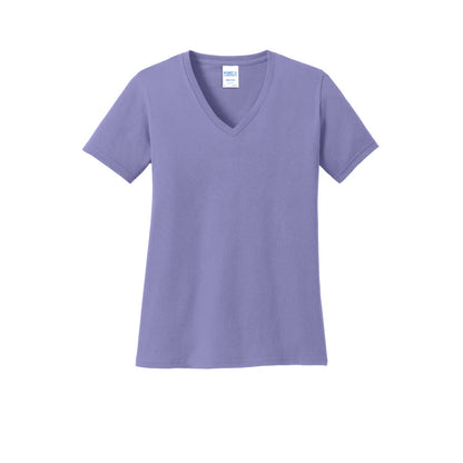 Ladies V-Neck Cotton Tee