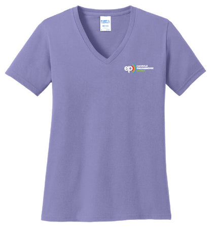 Ladies V-Neck Cotton Tee