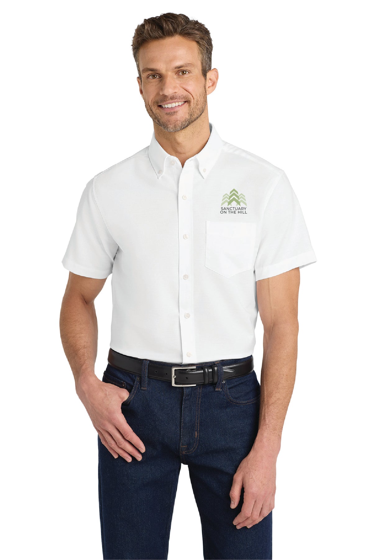 Sanctuary - Port Authority® Short Sleeve SuperPro™ Oxford Shirt