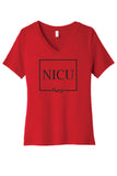 LADIES V-NECK "NICU" Design T-Shirt