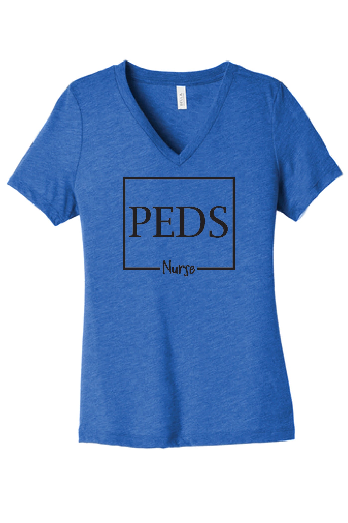 LADIES V-NECK "PEDS" Design T-Shirt