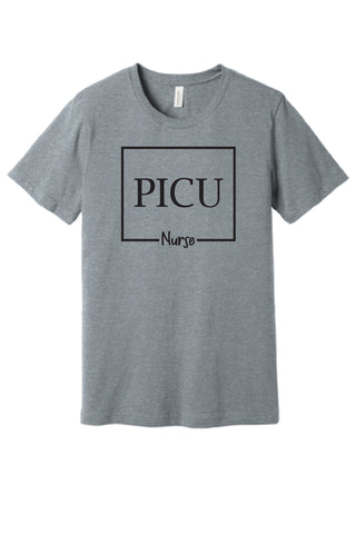 "PICU" Nurse Design T-Shirt