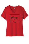 LADIES V-NECK "PICU" Design T-Shirt