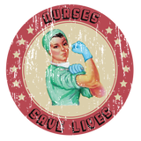 Rosie the Nurse -Nurses Save Lives  Women's Flowy Racerback Tank