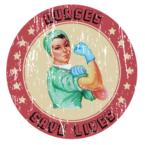 Rosie the Nurse -Nurses Save Lives 3/4-SleeveBaseball Tee
