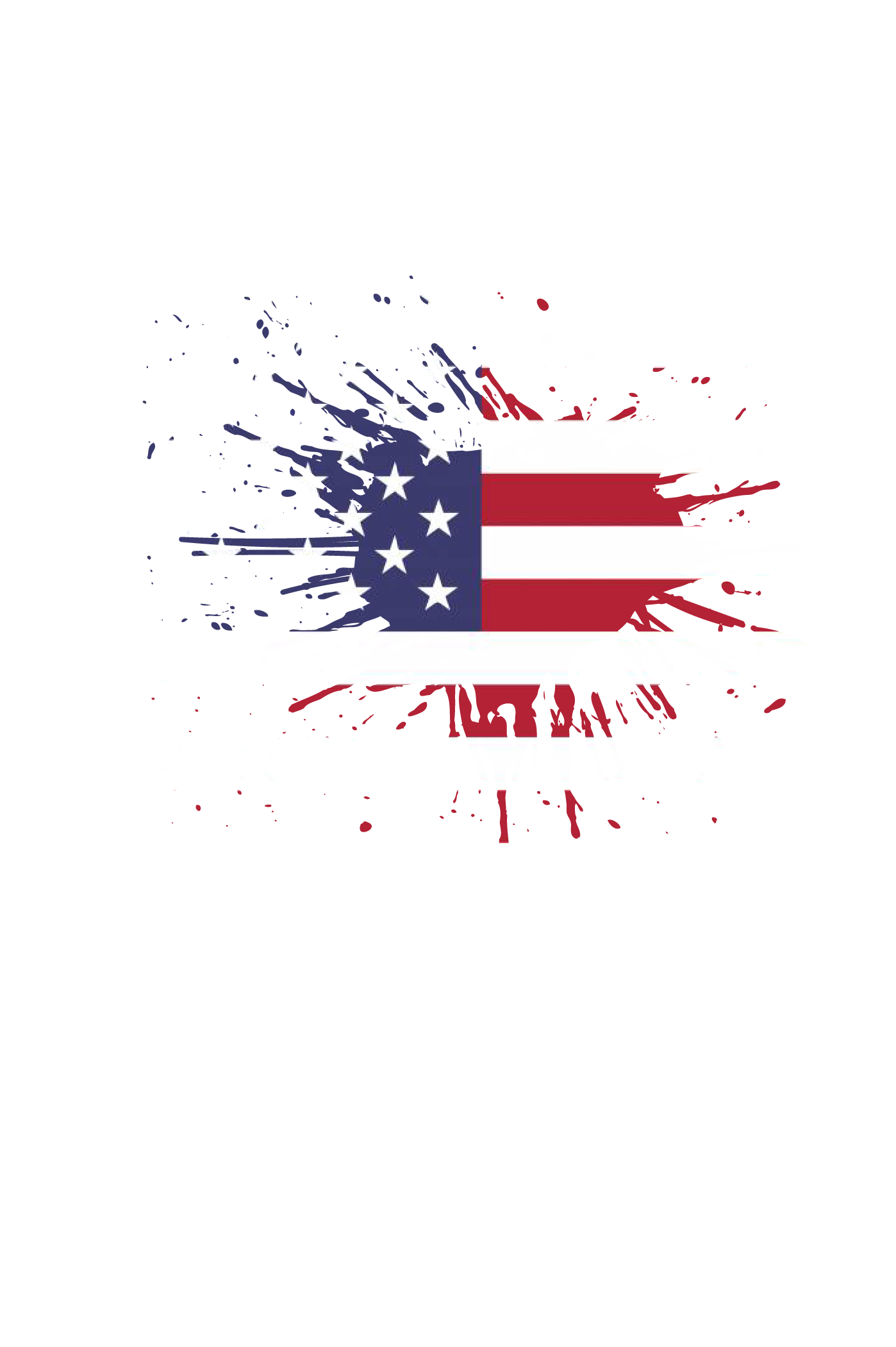 Patriotic Paint Splatter Ringer Tee