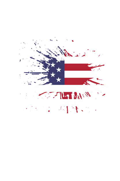 Patriotic Paint Splatter Ringer Tee