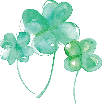 Watercolor Shamrocks